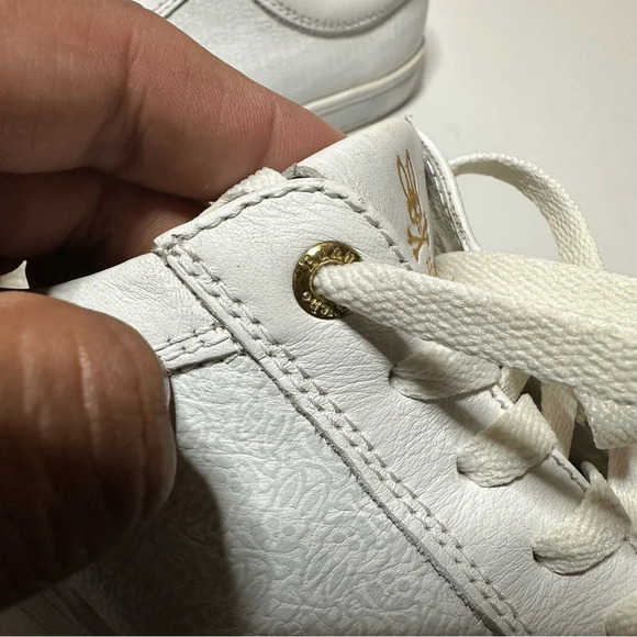 Psycho Bunny Shoes Mens 7.5 Lucky Find White Low Top All Over Logo (156 Box 19) - Picture 10 of 12